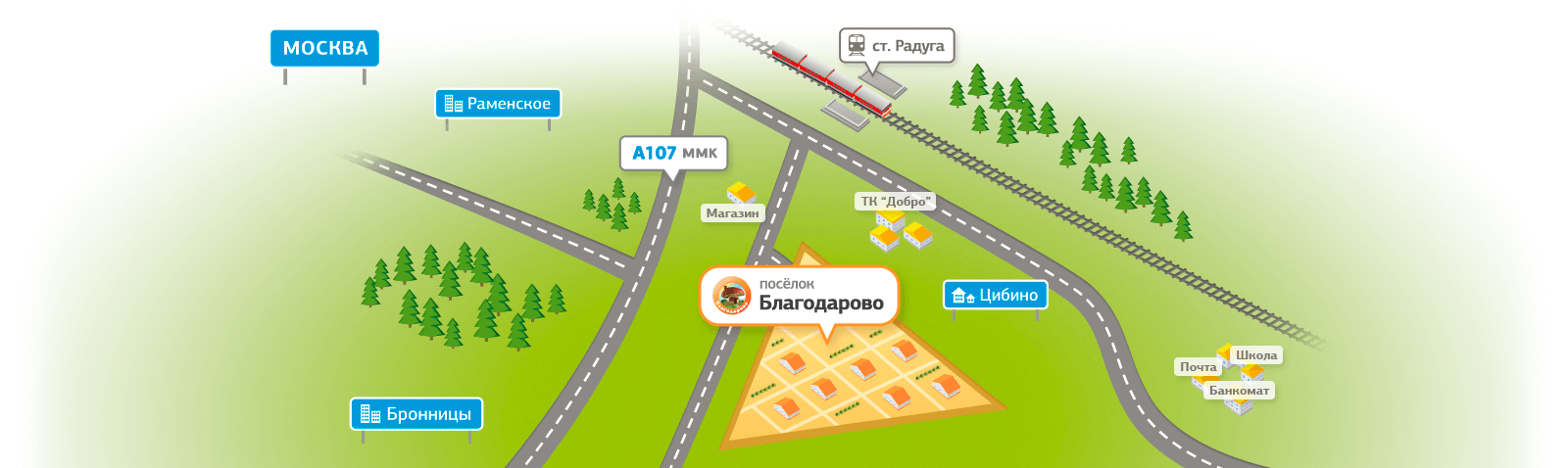 Добро магазин цибино. Поселок Радуга Московская область.